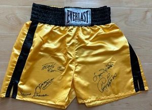George Foreman, Ken Norton, Leon Spinks, Shavers, Bruno Signed Boxing Trunks - Picture 1 of 6