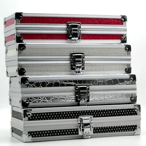 Valigetta porta pennelli Trucchi Make up in metallo Estetista Nail art Nails - Foto 1 di 17