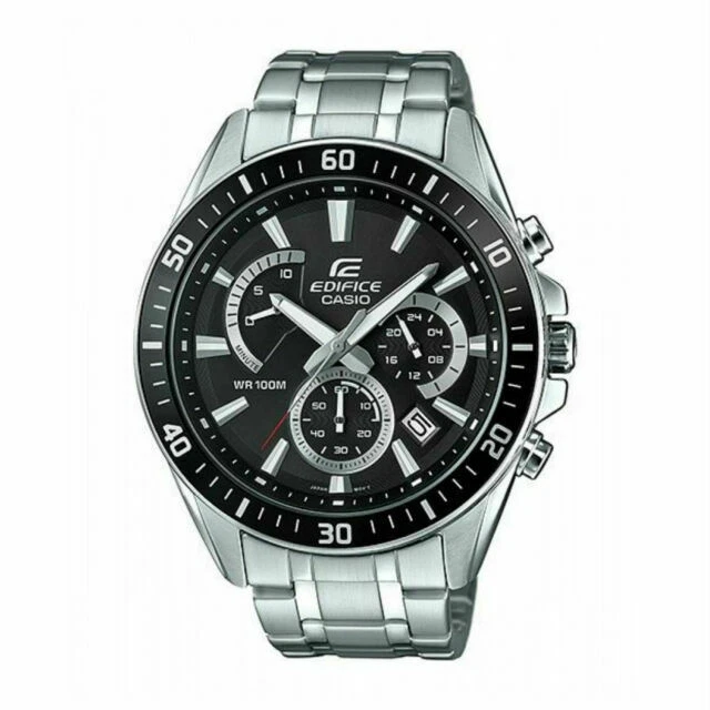 Efr-552d-1a Black Casio Men's Watches Edifice Date Day 24h Stopwatch 100m