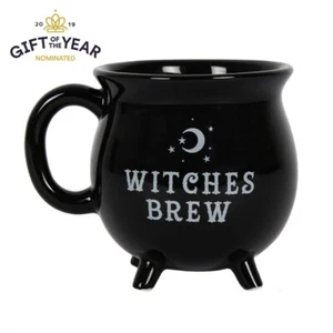 WITCHES BREW CAULDRON MUG BLACK 10cm TEA COFFEE CUP SOUP HALLOWEEN FI_51227 - Picture 1 of 2