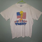 VTG 1993 Looney Tunes Warner Bros Star Spangled Tweety Shirt XL American Flag
