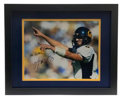 Aaron Rodgers Signed Auto Cal Inscribed "Go Bears!" 11x14 Framed Photo JSA COA - Image 1 of 4
