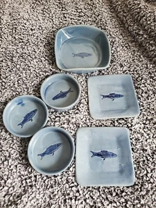 Glazed Clay Pottery Dishes Set From Paris - Picture 1 of 9