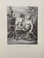 Agostino Carracci Grafik Vintage Mythology Antique Print Satyr Faun Erotik Akt