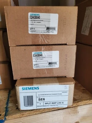 two Siemens ED43B040 with SE6 hardware strap kit P4 circuit breaker panel board - Image 1 of 2