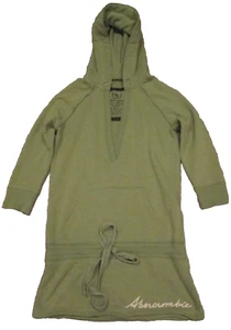 ABERCROMBIE & FITCH DE COLECCIÓN Y2K VERDE SUDADERA CON CAPUCHA FALDA CAÍDA/FALDA DE VESTIDO TALLA M - Imagen 1 de 8