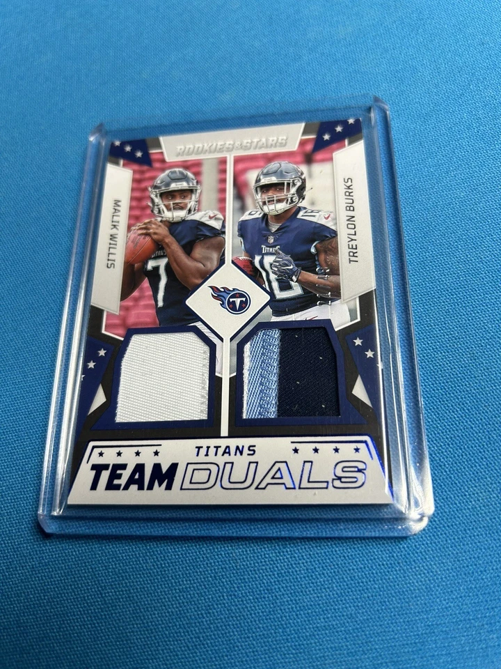 2022 Rookies & Stars Malik Willis Treylon Burks Team Duals 3 Color Patch  21/49 - Image 1 of 2