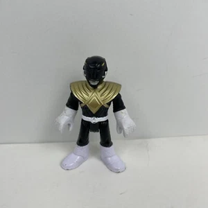 Imaginext Power Rangers Black Ranger Figure with Gold Armor Shield 3 inch - Picture 1 of 9