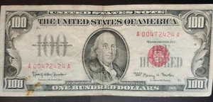 1966 $100 Legal Tender Red Seal United States Note - Picture 1 of 4