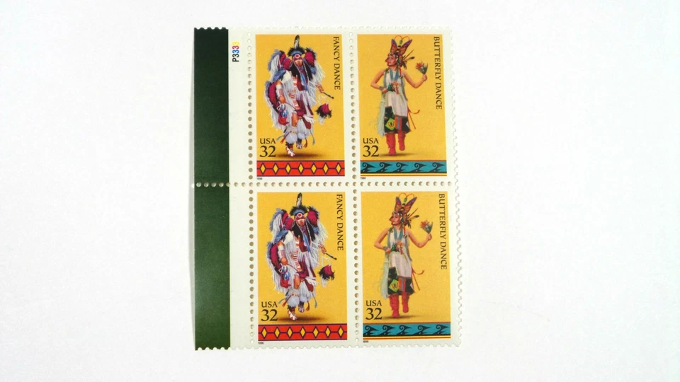 Scott #3072-75 USA Block of 4 32c Stamps American Indian Dances - Image 1 of 1