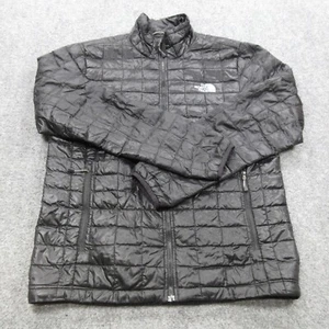 The North Face Jacket Mens Small Black Puffer Full Zip Nylon Thermoball Pockets - Picture 1 of 14