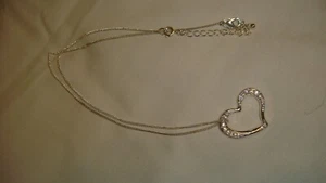 Avon 1986 Sparkling Floating Heart Silberfarben & Strasssteine - Bild 1 von 2