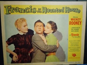 Lobby Card 1956 FRANCIS IN THE HAUNTED HOUSE Mickey Rooney Virginia Welles best