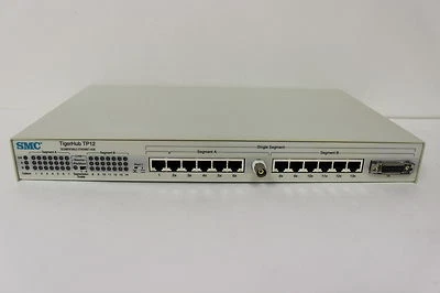 SMC SMC3212TC TIGERHUB TP12 SEGMENTABLE ETHERNET HUB 720.243 WITH WARRANTY - Image 1 of 3