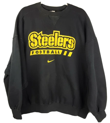 Vintage Nike Swoosh NFL Pro Line Pittsburgh Steelers Sweater Mens Size 2XL Cover