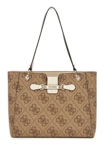 GUESS bolso de bandolera Nolana Noel Tote Latte Logo / Bone - Imagen 1 de 2