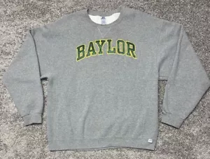 Vintage 90's Y2K Russell XL Baylor University Pullover Sweatshirt Appliqué - Picture 1 of 14