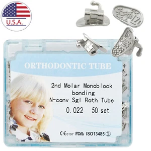 200 Piezas Tubos Bucales Ortodoncia Roth 022 2do Molar Tubos Ortodoncia Una Pieza - Imagen 1 de 12
