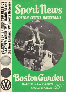 April 25, 1965 Celtics & Lakers NBA Finals Game 5 Program Celtics Win 7th Title - Picture 1 of 1
