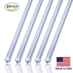 8ft led light bulbs Single Pin 45W 6500K FA8 T12 T8 Fluorescent Replacement Tube - Picture 1 of 17