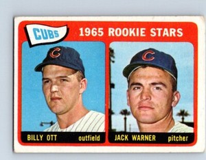 VINTAGE BASEBALL CARD TOPPS 1965 CHICAGO CUBS BILLY OTT JACK WARNER ROOKIE NO395