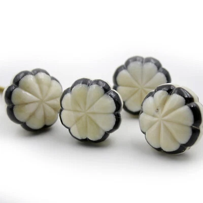 Möbelknopf Möbelknöpfe Natur Yakbone Intarsien Knauf Antik Knochen 76 4cm - Bild 1 von 3