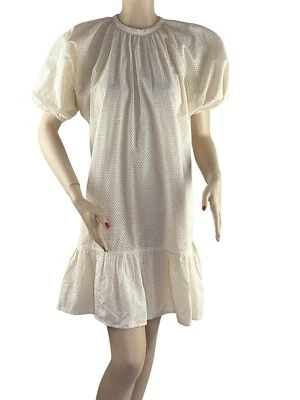 Cute Tuckernuck Tnuck Apiece Apart Ivory  Cotton Eyelet Mini Dress 2 Coquette - Image 1 of 4