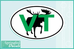 Vermont Elch Euro Aufkleber Vinyl Aufkleber Auto LKW Fenster Sticker Jagd - Bild 1 von 1