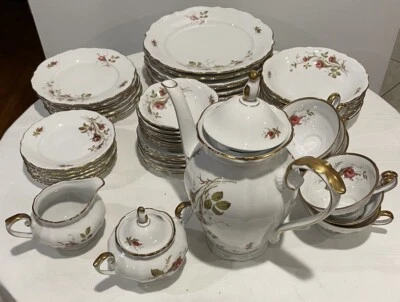 W Eschenbach, Briar Rose Fine China 6 Pc Setting, 48 pcs Bavaria Germany Vintage - Image 1 of 4