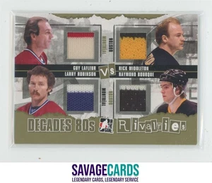 2010-11 ITG Decades 80 Rivalries Gold Quad Jerseys Bourque/Lafleur... #R-06 - Picture 1 of 3