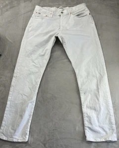 Polo Ralph Lauren Jean Men 34x32 White Denim Hampton Relaxed Straight Preppy - Picture 1 of 22