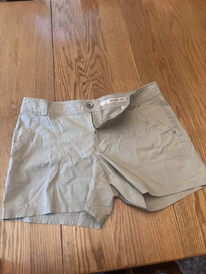 Шорты женские DKNY 14 бежевые со средней посадкой эластичные с карманом повседневные 34 - Изображение 1 из 4