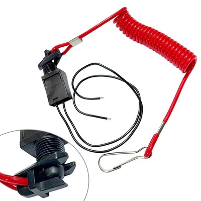 1x Kill Switch w/ Safety Lanyard Fit Johnson Fit Evinrude 432230 Fit OMC 585134 - Image 1 of 4