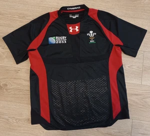 2011 Wales Rugby Union Away Shirt World Cup Size M Black. - Picture 1 of 6