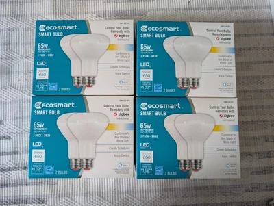 Ecosmart Smart Bulbs 8-Pack With Remote - Zigbee BR30 - Image 1 of 3