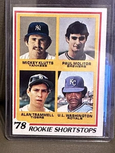 1978 Topps - Rookie Shortstops Paul Molitor, Alan Trammell, U.L. Washington #707 - Bild 1 von 2