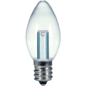 Satco 5W Equivalent Soft White Clear C7 Candelabra Base LED Decorative Light - Picture 1 of 1