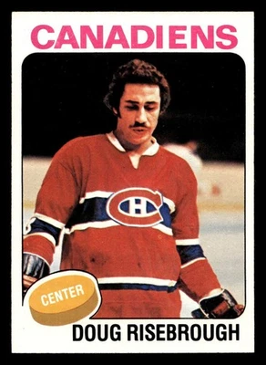 1975-76 Topps #107 Doug Risebrough UER Near Mint RC Rookie UER ID:475642 - Image 1 of 2