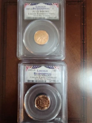 2009 Denver Bicentennial Penny,Formative Year& EarleyChildhood,PCGS MS 65,66 Red - Image 1 of 4