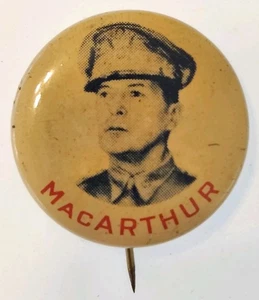 1948 General Macarthur U.S Presidential Campaign Promo Pinback Pin Button - Bild 1 von 7