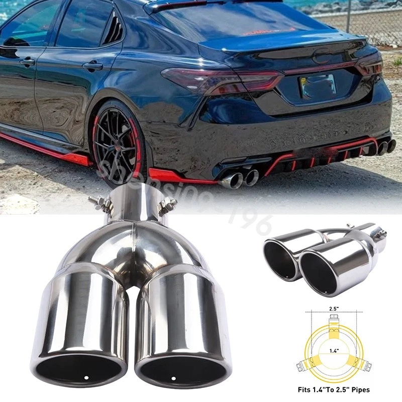For Toyota Camry SE XSE LE Rear Car Dual Exhaust Muffler Tip Tail Pipe Steel Foto 1 de 4