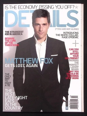 DETAILS MAGAZINE JAN/FEB 2009 MMATTHEW FOX GETS LOST AGAIN  B2119 - Image 1 of 4