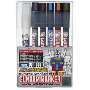 Gundam Marker Pour Type Maker Set 6Colors for GUNPLA Plastic Model GMS122  - Picture 1 of 2