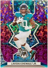 2022 Panini Mosaic No Huddle Purple Disco /50 SSP Laviska Shenault Jr. #91