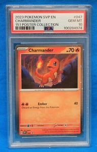 2023 POKEMON SVP EN # 047 CHARMANDER PSA 10 GEM MT # 100284974 - 151 Poster Coll - Picture 1 of 2