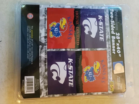 Kansas Jayhawks Kansas State Wildcats 28" x 40" Two-Sided House Divided Banner Cover