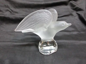 REIJMYRE KRISTALL Sweden CRYSTAL Frosted BIRD PAPERWEIGHT FIGURINE Perfect - Picture 1 of 4