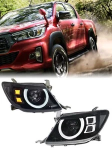 LED Headlights For Toyota Hilux Vigo 2008-2012 DRL Lens Turn Signal - Picture 1 of 6