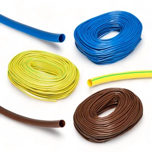 PVC SLEEVING EARTH BROWN & BLUE ELECTRICAL CABLE WIRE TUBING 2mm 3mm 4mm - Picture 1 of 14