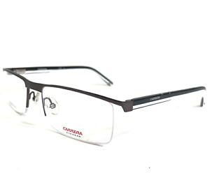 Carrera Eyeglasses Frames CA 7579 7M5 Black White Rectangular Half Rim 54-19-140